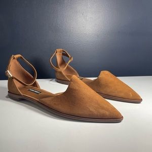 Nine West Camel Suede Flats Size 10